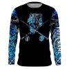 Fisherman Skull Fly Fishing Undertow Camo Custom name Lightweight Long Sleeve Shirts Fly Fishing Gifts FSD1886