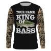 Largemouth Bass Fishing King of Bass customize name long sleeves shirts personalized fishing apparel gift for Fishing lovers – IPH1894