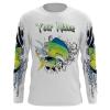 Mahi Mahi Fishing customize name long sleeves, Long sleeve hooded personalized gift for Fishing lovers – IPH1712