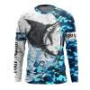 Sailfish fishing sea blue camo Customize Name long sleeves fishing shirt NQS1552