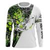 Walleye Green Muddy Camo performance fishing shirt customize name long sleeves personalized gift for Fishing lovers – NQS623