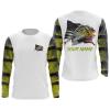 US Peacock Bass Fishing apparel fish scale American Flag Sun / customize name long sleeves shirts personalized Patriotic fishing clothing gift for adults and kids – IPH2074