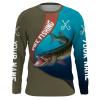 Northern Pike Fishing Quick Dry Customize Name Long Sleeves Fishing Shirts For Men, Women Nqs2319